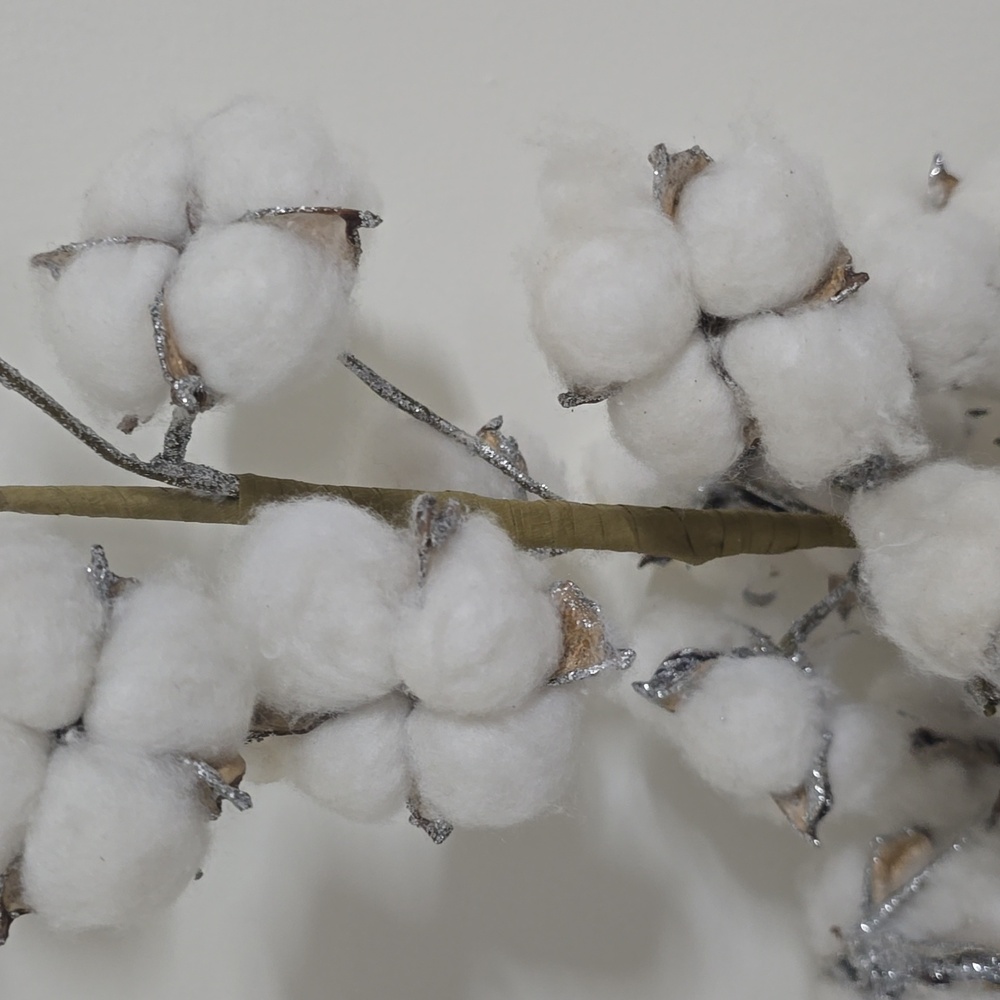 Rustic Cotton Tree with Burlap Base - Picture 3 of 16